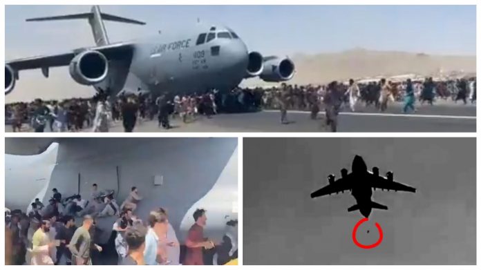 Afghanistan Shocking Video Shows 2 People Falling Off Plane Mid air In 
