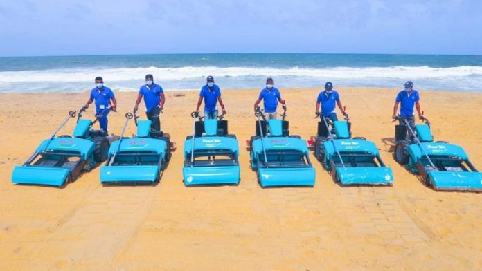 Beach Cleanup machines to remove X-Press Pearl plastic waste