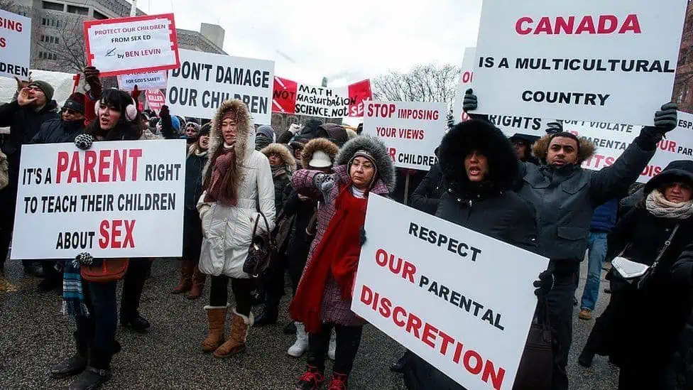 Massive Protest in Canada Against LGBT and Queer Ideology in Schools